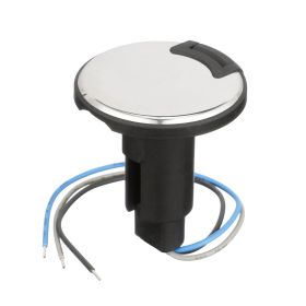 Attwood 910R Series Round Base 3-Pin Over Mold 306 Stainless Steel Black Cover