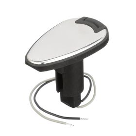 Attwood 910T Series Teardrop Base 2-Pin Over Mold 306 Stainless Steel Black Cover