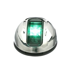 Attwood LightArmor Round LED Navigation Light 2NM Stainless Steel Green