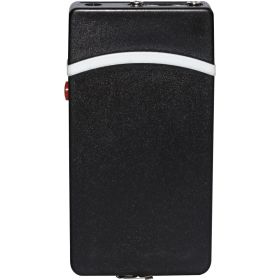 Fang Keychain Stun Gun and Flashlight with Battery Meter Black