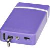 Fang Keychain Stun Gun and Flashlight with Battery Meter Purple