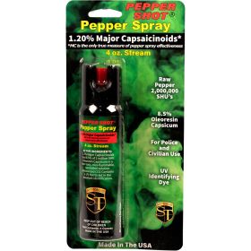 Pepper Shot 1.2% MC 4 oz pepper spray stream
