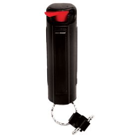 Pepper Shot 1.2% MC 1/2 oz pepper spray hard case belt clip and quick release keychain blue