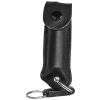 Pepper Shot 1.2% MC 1/2 oz pepper spray leatherette holster and quick release keychain black