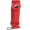 Pepper Shot 1.2% MC 1/2 oz pepper spray leatherette holster and quick release keychain red