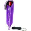 Pepper Shot 1.2% MC 1/2 oz rhinestone leatherette holster and quick release keychain purple