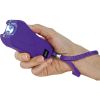Rechargeable Runt 80,000,000 volt stun gun with flashlight and wrist strap disable pin Purple