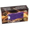Rechargeable Runt 80,000,000 volt stun gun with flashlight and wrist strap disable pin Purple