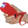 Rechargeable Runt 80,000,000 volt stun gun with flashlight and wrist strap disable pin Red