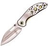Assisted Open Folding Pocket Knife with Gold Trim
