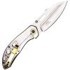 Assisted Open Folding Pocket Knife with Gold Trim