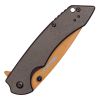 Assisted Open Folding Pocket Knife with Grey handle and Orange Blade