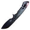 Assisted Open Folding Pocket Knife, Black Handle w/ Red Accents