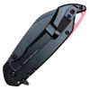 Assisted Open Folding Pocket Knife, Black Handle w/ Red Accents
