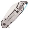 Assisted Open Folding Pocket Knife, Grey Handle w/ Blue Accents