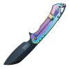 Assisted Open Folding Pocket Knife, Rainbow Handle w/ Black Accents