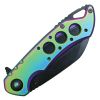 Assisted Open Folding Pocket Knife, Rainbow Handle w/ Black Accents