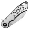 Assisted Open Folding Pocket Knife, Silver Handle w/ Black Accents