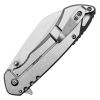 Assisted Open Folding Pocket Knife, Silver Handle w/ Black Accents