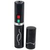 25,000,000 Volt Rechargeable Lipstick Stun Gun with Flashlight, black