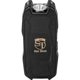 Hot Shot stun gun with flashlight and Battery Meter Black
