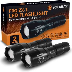 ZX-1 AAA Battery LED Flashlight for Everyday Carry (Color: 2-Pack)