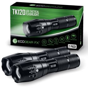 TK120 LED Tactical Flashlights with Strobe (Color: 2-Pack)